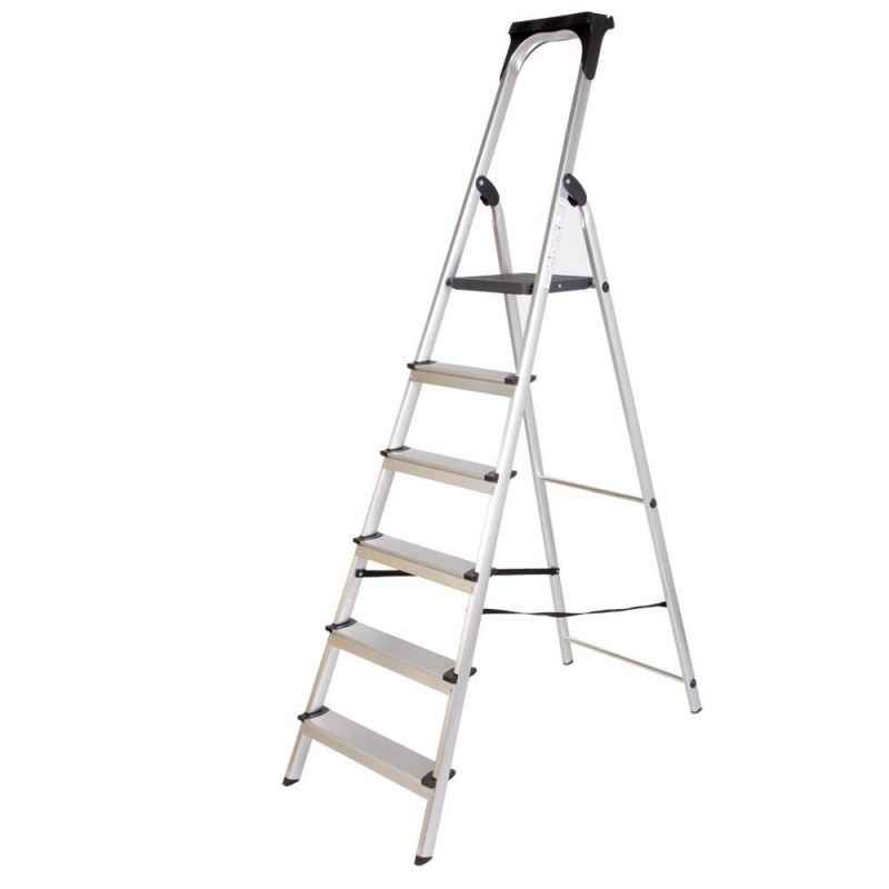 Youngman 6 Step Upgrade Aluminium Ladder with Upper Tool Kit