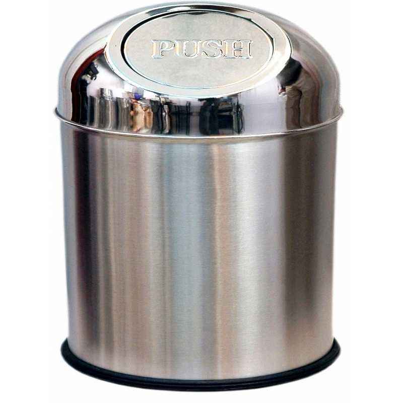 SBS 7 Litre Steel Push Can Bin, Size: 178x280 mm