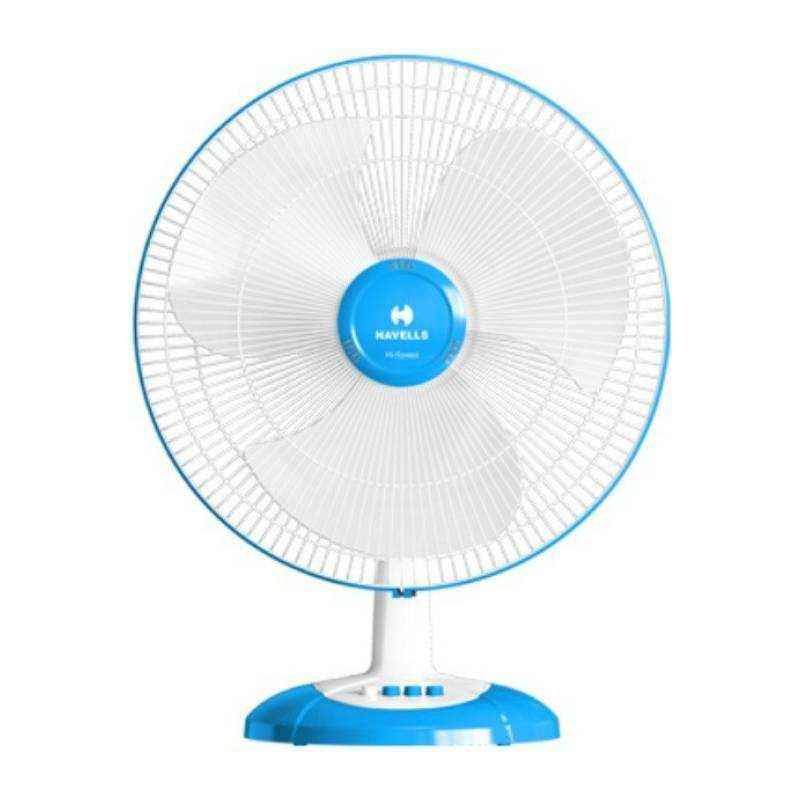 Havells Swing LX 110W 3 Blade Cool Blue High Speed Table Fan, FHTSXHSCBL16, Sweep: 400 mm