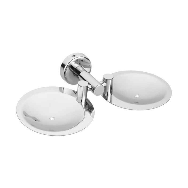 Abyss ABDY-1634 Chrome Finish Stainless Steel Double Soap Dish