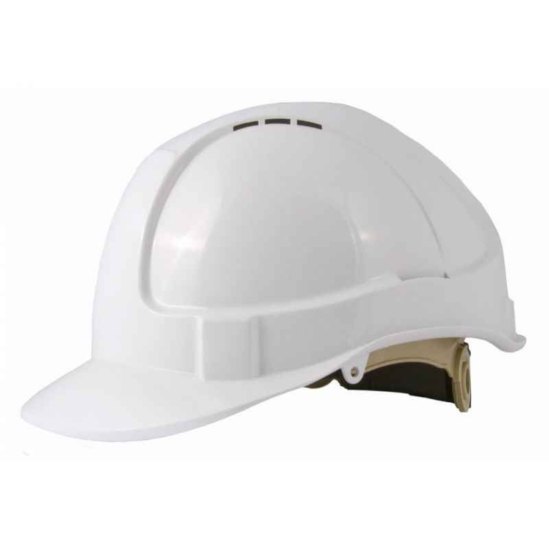 Asian Loto Nape Strap White Safety Helmets, ALC-SHNS-W