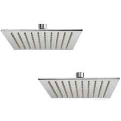 Kamal Square Rain Shower Head without Arm, Size: 4x4 inch, OHS-0068-S2 (Pack of 2)