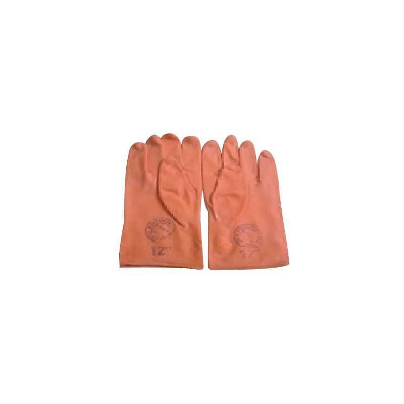 Tee Pee Rubber 18 Inch Orange Safety Gloves (Pack of 10)