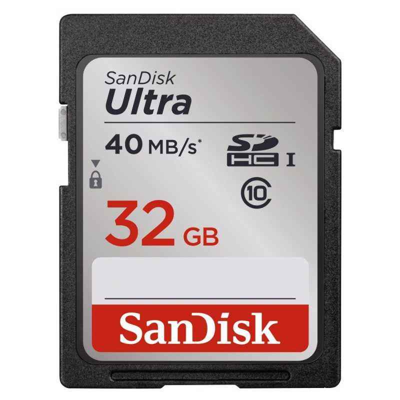 SanDisk Ultra 32GB Class 10 SDHC 40mbps Memory Card For Camera