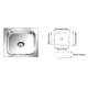 Nirali Grace Plain Anti Scratch Finish Kitchen Sink, Size: 510x432 mm