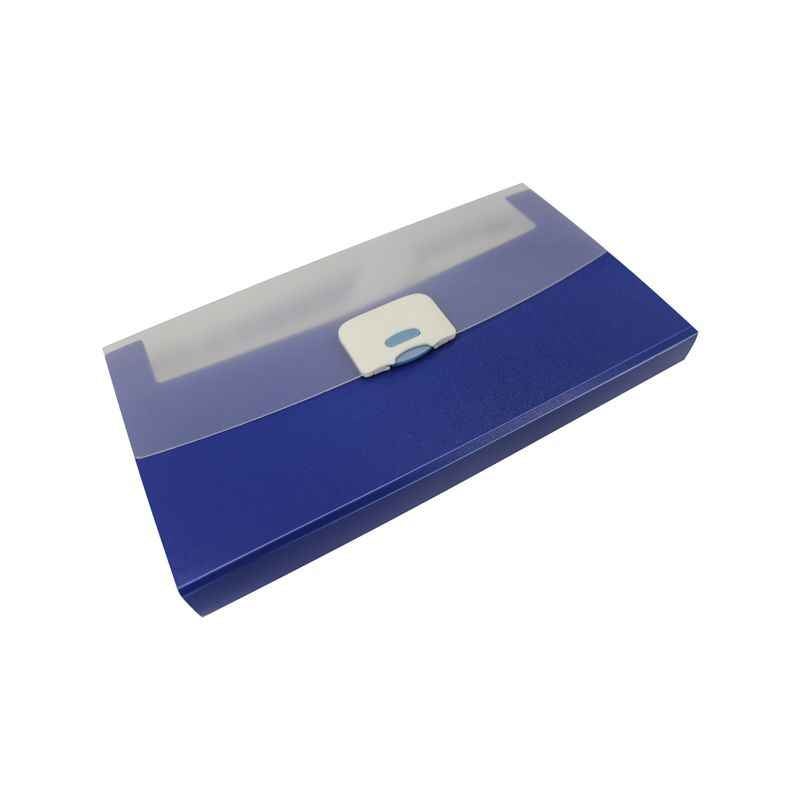 Saya SY012 Blue Cheque Book Expanding Folder Original, Weight: 128.3 g (Pack of 4)