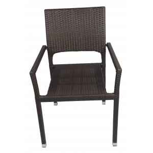 Ventura VF Y 319 Black & Brown Outdoor Chair with Armrest