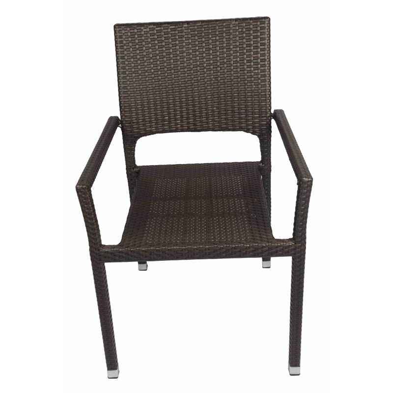 Ventura VF Y 319 Black & Brown Outdoor Chair with Armrest