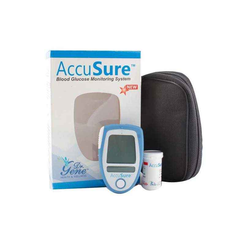 Accusure Blue Glucose Monitor with 25 Blood Glucose Test Strips