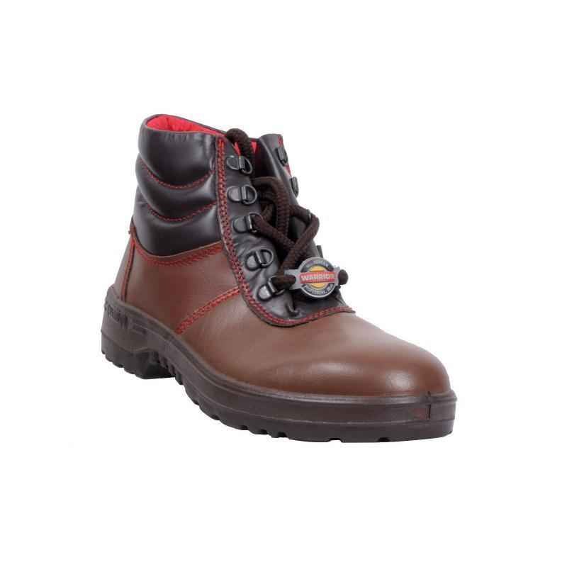 Liberty 7198-02 Warrior Brown Leather Steel Toe Safety Shoes, Size: 6