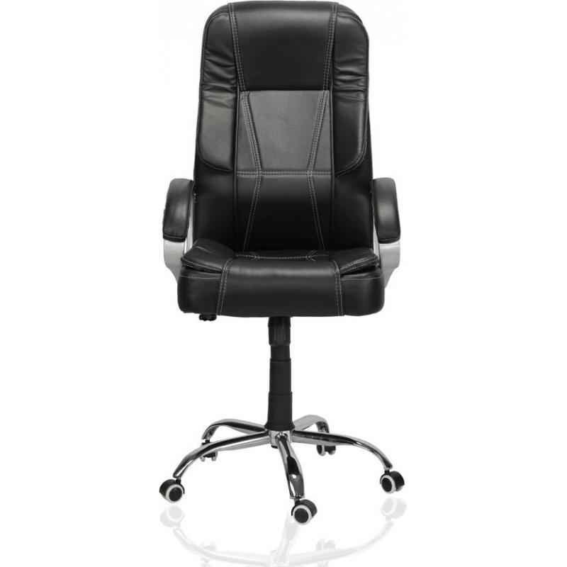 Mezonite High Back Synthetic Leatherette & Metal Black Office Chair