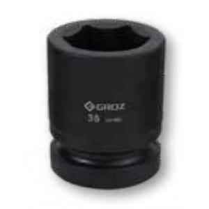 Groz 50mm 1 Inch Square Drive Hex Impact Sockets, ISKT/H/0-1/50