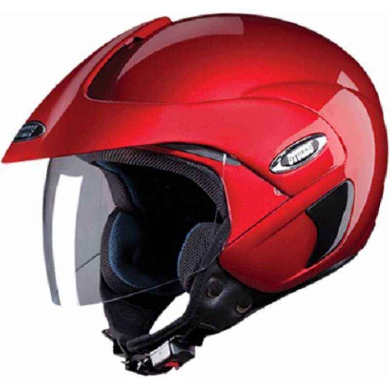Studds Marshall Motorsports Wine Red Open Face Helmet, Size (Large, 580 mm)