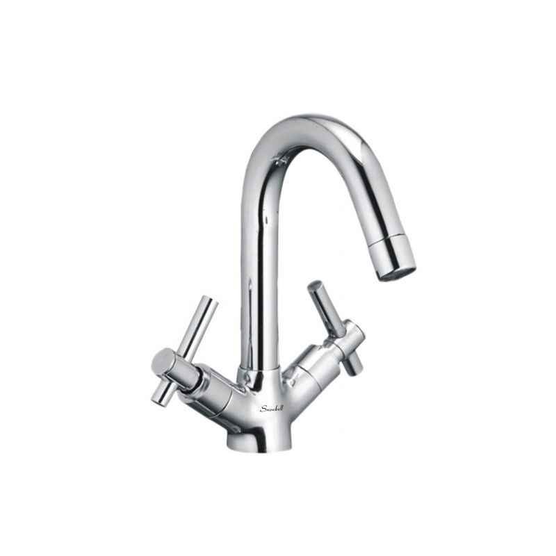 Snowbell Tarim Chrome Plated Brass Basin Mixer