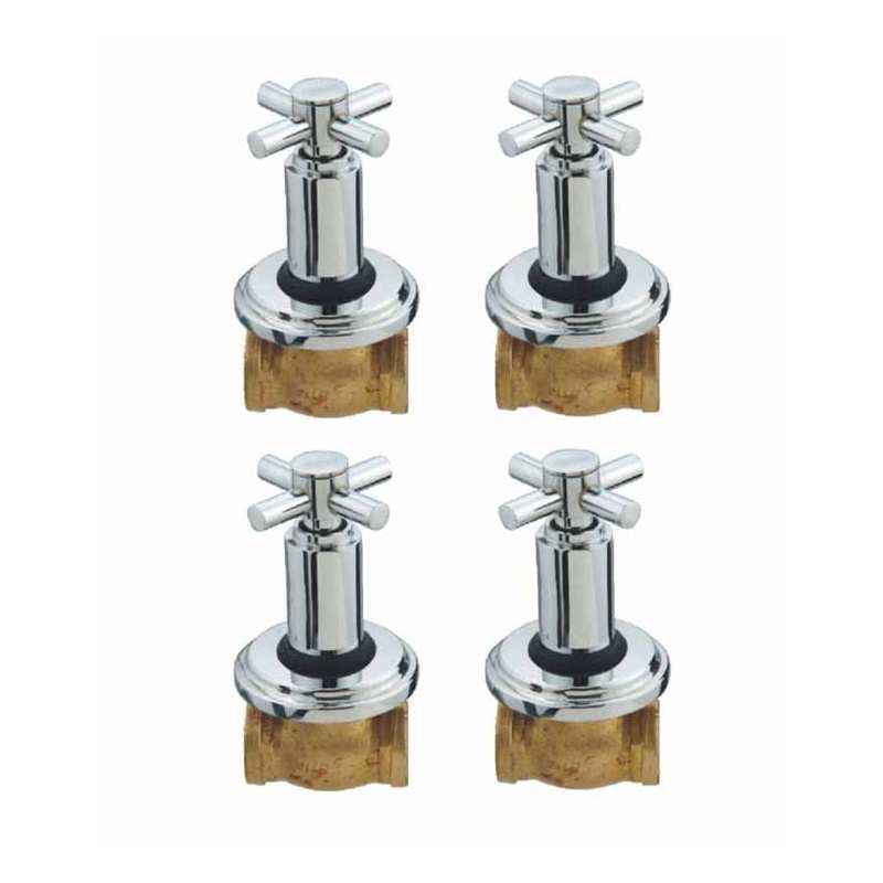 Snowbell Corsa Brass Concealed Stopcock (Pack of 4)