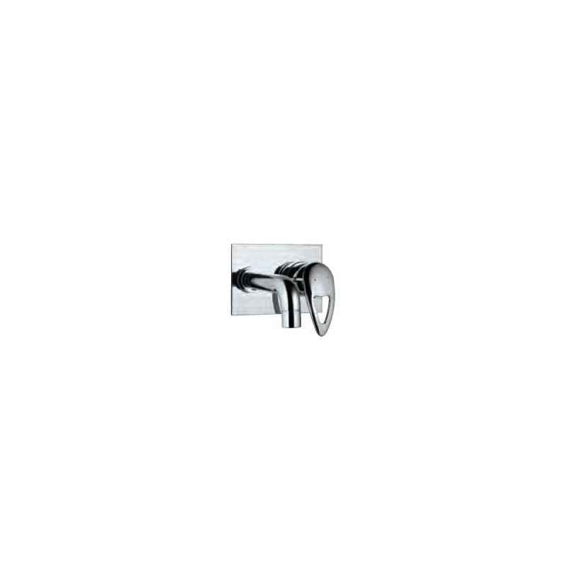 Jaquar Stainless Steel Finish Ornamix Single Lever Concealed Body Wall Mounted Model High Flow Bath Filler With Bath Spout, ORM-10135
