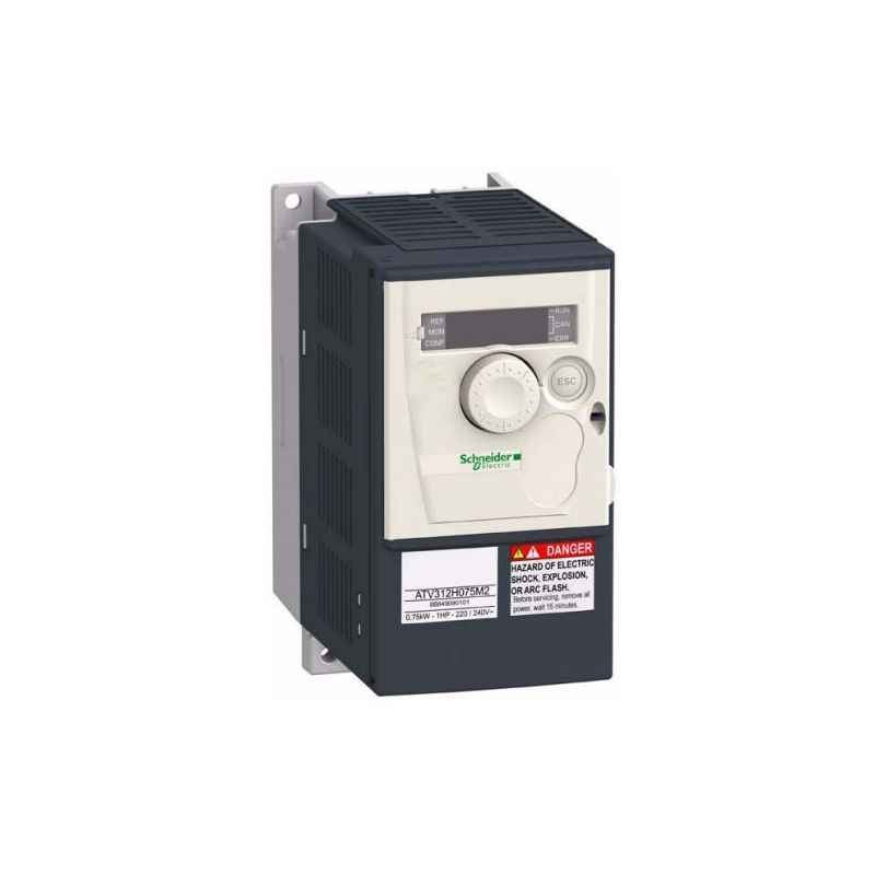 Schneider Electric Altivar 12 0.55kW 230V Single Phase Variable Speed Drive With Heat Sink, ATV12H055M2