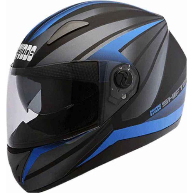 Studds Shifter D2 Motorbike Matt Black Blue Full Face Helmet, Size (XL, 600 mm)