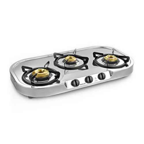 Sunflame Single Burner Stainless Steel Burner Gas Stove Manual Ignition  Silver