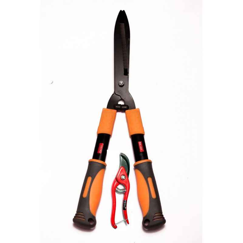 Ketsy 715 Gardening Hedge Shear 54 cm and 8 Inch Aluminum Pruning Shear/Flower Cutter