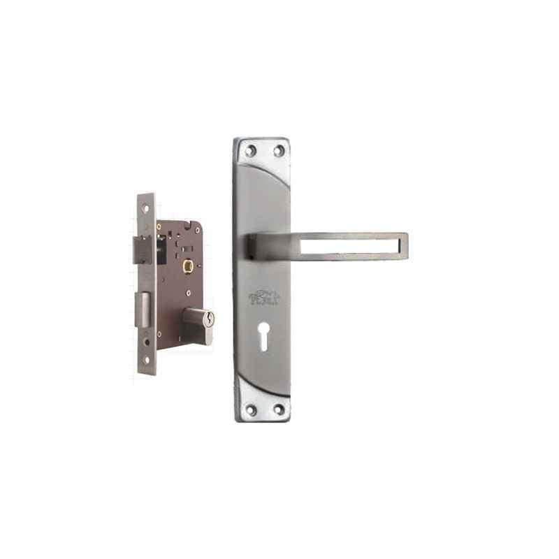 Plaza Elegant Stainless Steel Finish Handle with 200mm Pin Cylinder Mortice Lock & 3 Keys