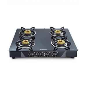 Sunflame Classic 4 Burner Black Auto Ignition Gas Stove