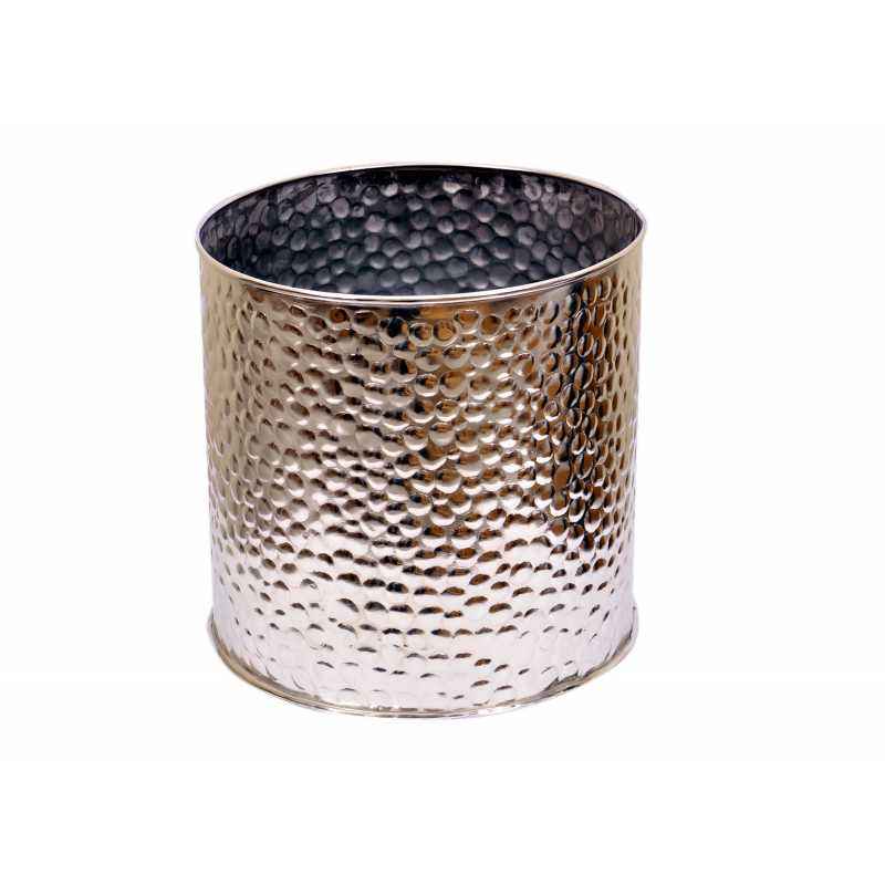 Blessed RVMP-3063 Silver Metal Planter, Height: 10.25 Inch
