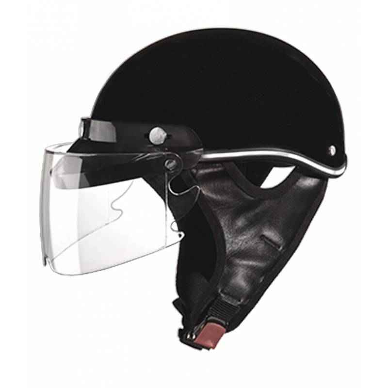 Studds Troy Black Open Face Ladies Helmet, Size: L