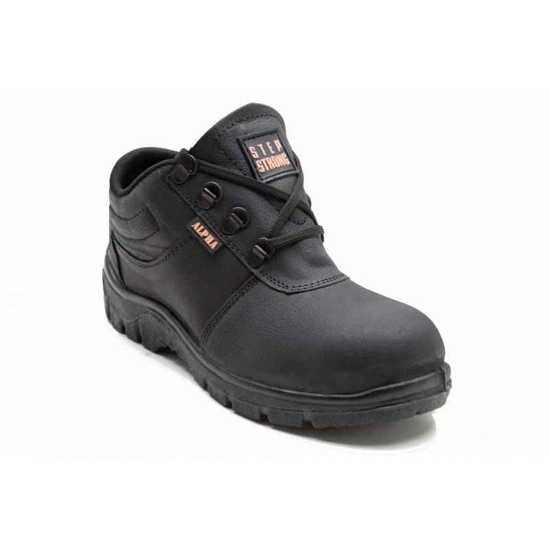 Step Strong SS02 Alpha High Ankle Steel Toe Work Safety Shoes, Size: 8