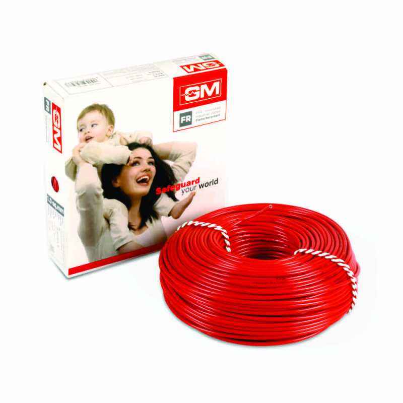 GM 6 Sq mm 90m Red FR Modular Wire, 7006