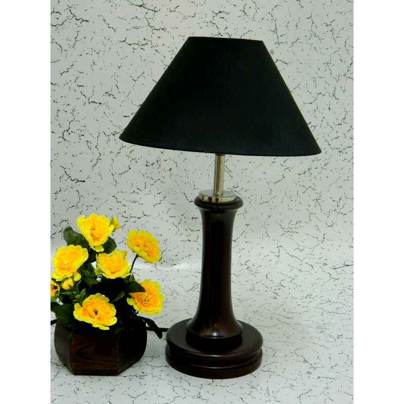 Tucasa Fashionable Wooden Table Lamp with Black Shade, LG-1015