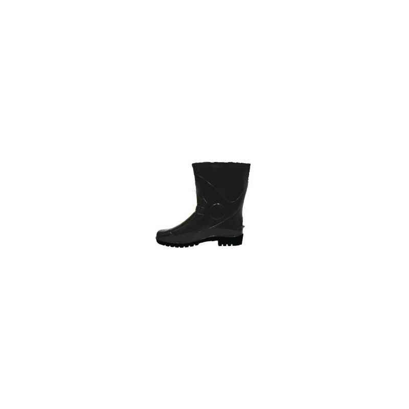Fortune Superb 10 Inch Black Plain Toe Safety Gumboots, Size: 9