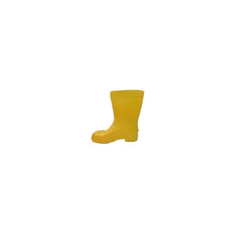 Fortune Thunder 11 Inch Yellow Steel Toe Safety Gumboots, Size: 5 (Pack of 5)