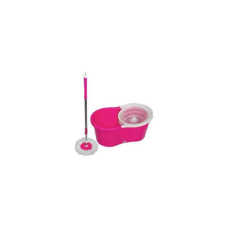 Ave Combo of 360 Degree Spin Rotating Pink Cleaning Mop & 5 Pieces LED Bulb