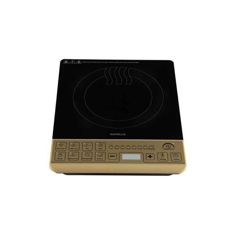 Havells 2000W Insta Cook ST-X Black Induction Cooker, GHCICAYK200