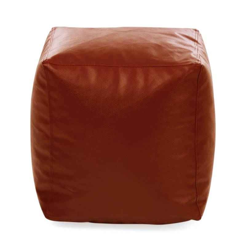 Style Homez Tan Ottoman Stool Square Bean Bag Cover, Size: L