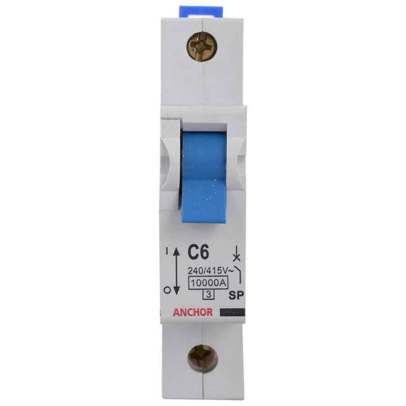 Anchor 6A Gold Series Single Pole C06 MCB, 18083 (Pack of 2)