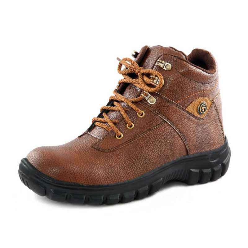 Timberwood Mid Ankle Steel Toe Tan Safety Shoes, Size: 9