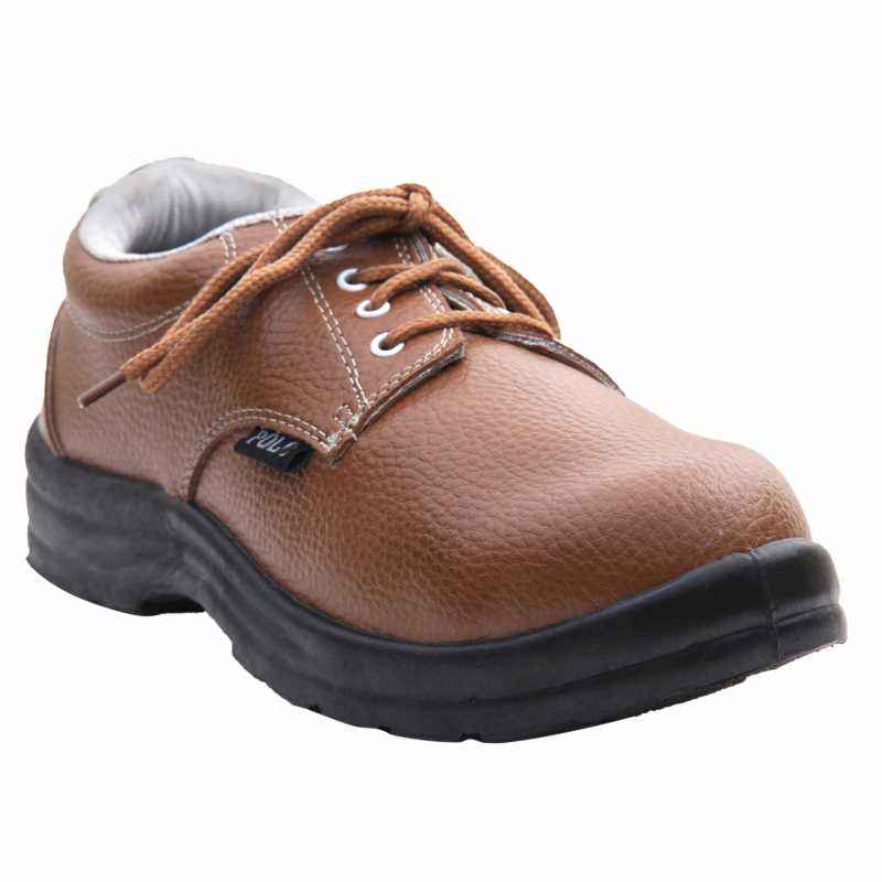 Polo Derby Steel Toe Brown Work Safety Shoes, Size: 10