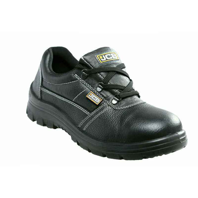JCB Digger Steel Toe Black Safety Shoes, Size: 7