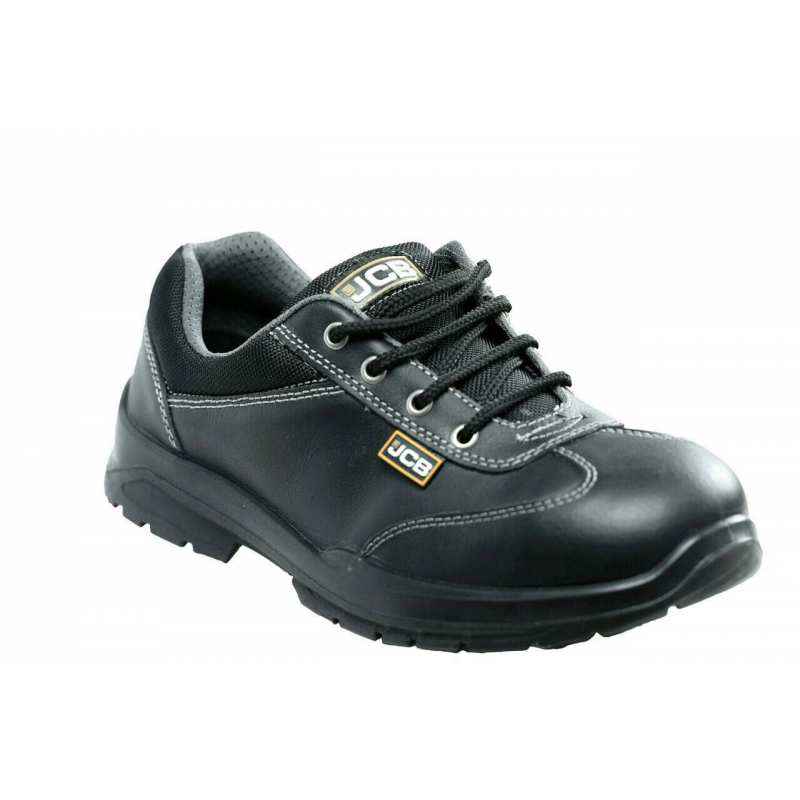 JCB Supermax Steel Toe Black Safety Shoes, Size: 9