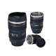 TradeAiza 250ml Camera Lens Shaped Stainless Coffee Mug