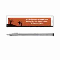 Parker Vector Stainless Steel CT Roller Ball Pen with Dad Quote-5, 9000020199