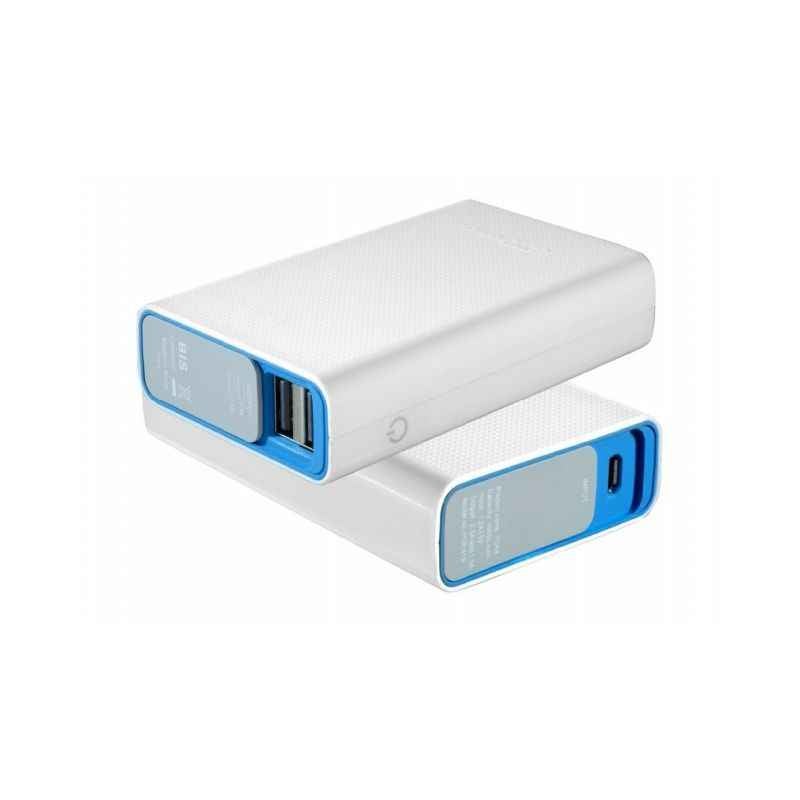 Portronics Tork 10050mAh White & Blue USB Power Bank with Original LG Cells, POR 619