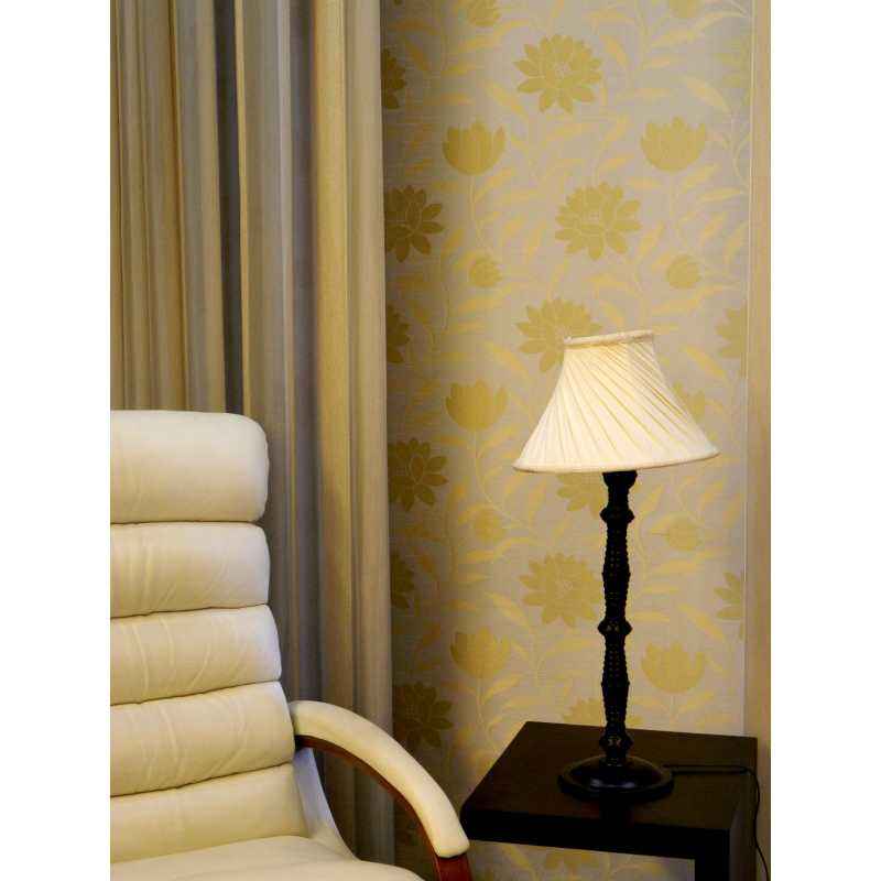 Tucasa Table Lamp with Pleated Shade, LG-107, Weight: 800 g