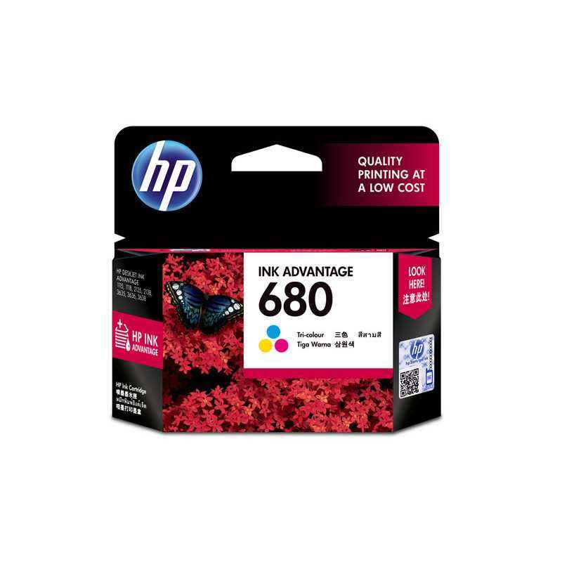 HP 680 Tri-Color Original Ink Advantage Cartridge, F6V26AA