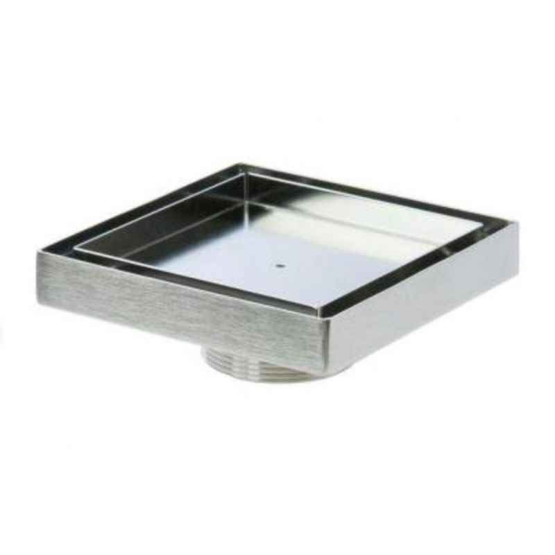 Kamal 6x6 Inch SS Floor Tile Grating with Cockroach Bowl, GRT-1450