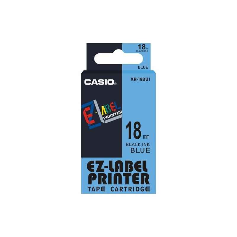 Casio XR-18BU1 Label Printer Tape Cartridge, Length: 8 m