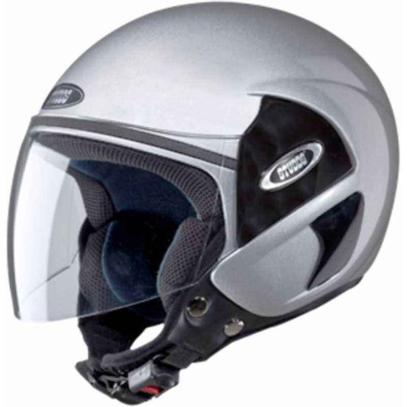Studds Cub Motorsports Gun Grey Half Face Helmet, Size (Large, 580 mm)