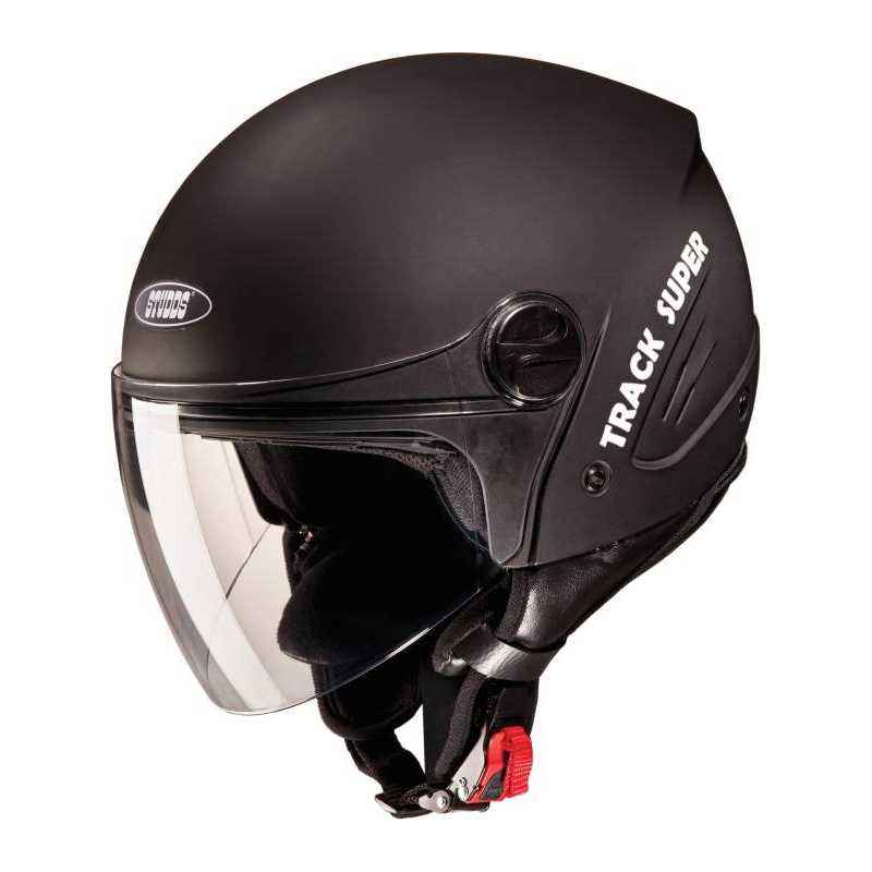 Studds Track Super Black Open Face Helmet, Size (Large, 580 mm)